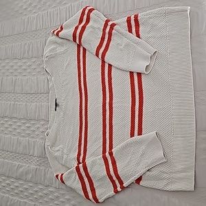 Cream & Red Striped Banana Republic sweater size L